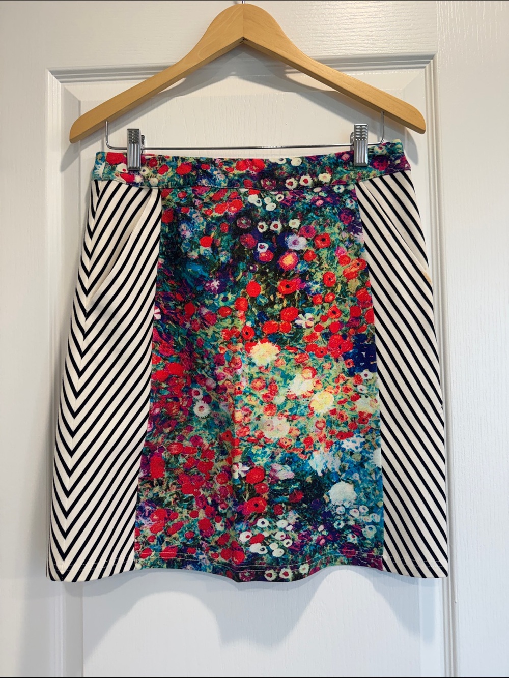 Tabitha mixed pattern skirt